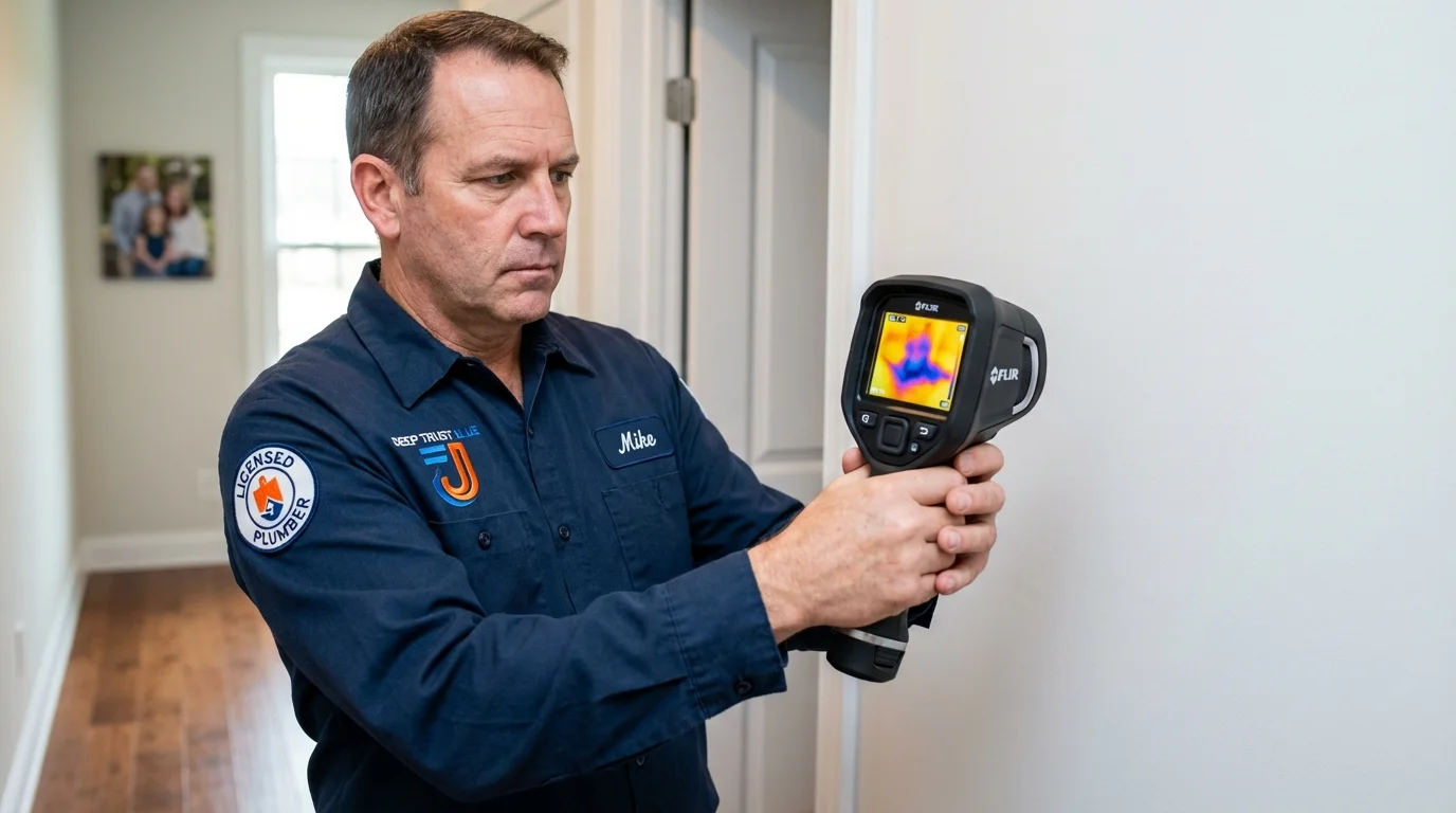 Thermal imaging leak detection by Johns Plumbing LLC in Buckland